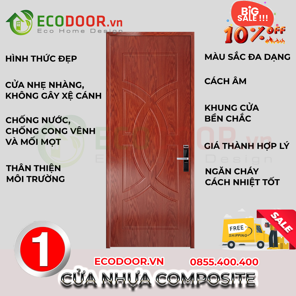 Cửa nhựa composite cao cấp Ecodoor chất lượng