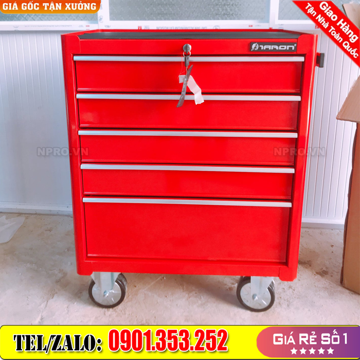 Tủ đồ nghề 5 ngăn khoá có bánh xe đẩy - NPRO