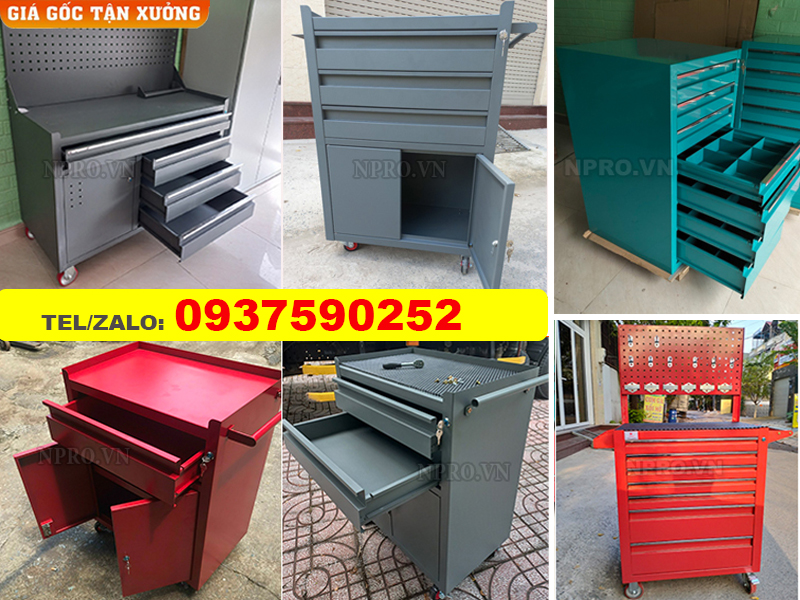 Tủ đồ nghề 5 ngăn khoá có bánh xe đẩy - NPRO