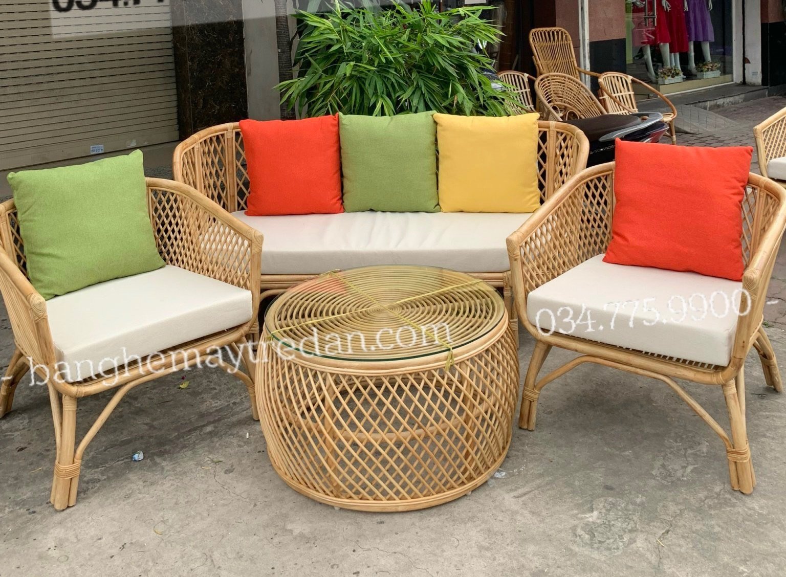 Bàn ghế mây tre - Nội thất Mây Tre Lục Bình