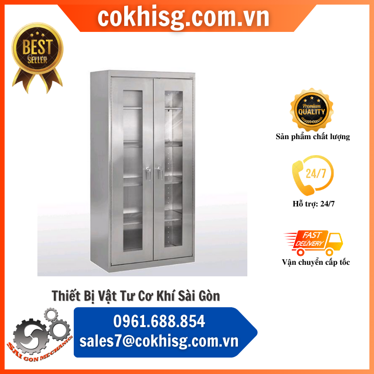 tủ đựng dụng cụ y tế inox 304 cksg - 03