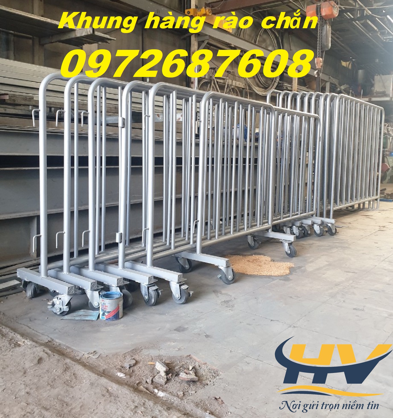 Rào chắn di động, khung hàng rào di động thép không rỉ tại TP HCM