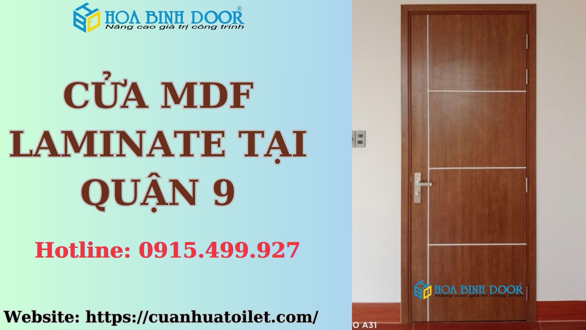 Cửa MDF Lamoinate tại Quận 9 = Cửa gỗ cao cấp