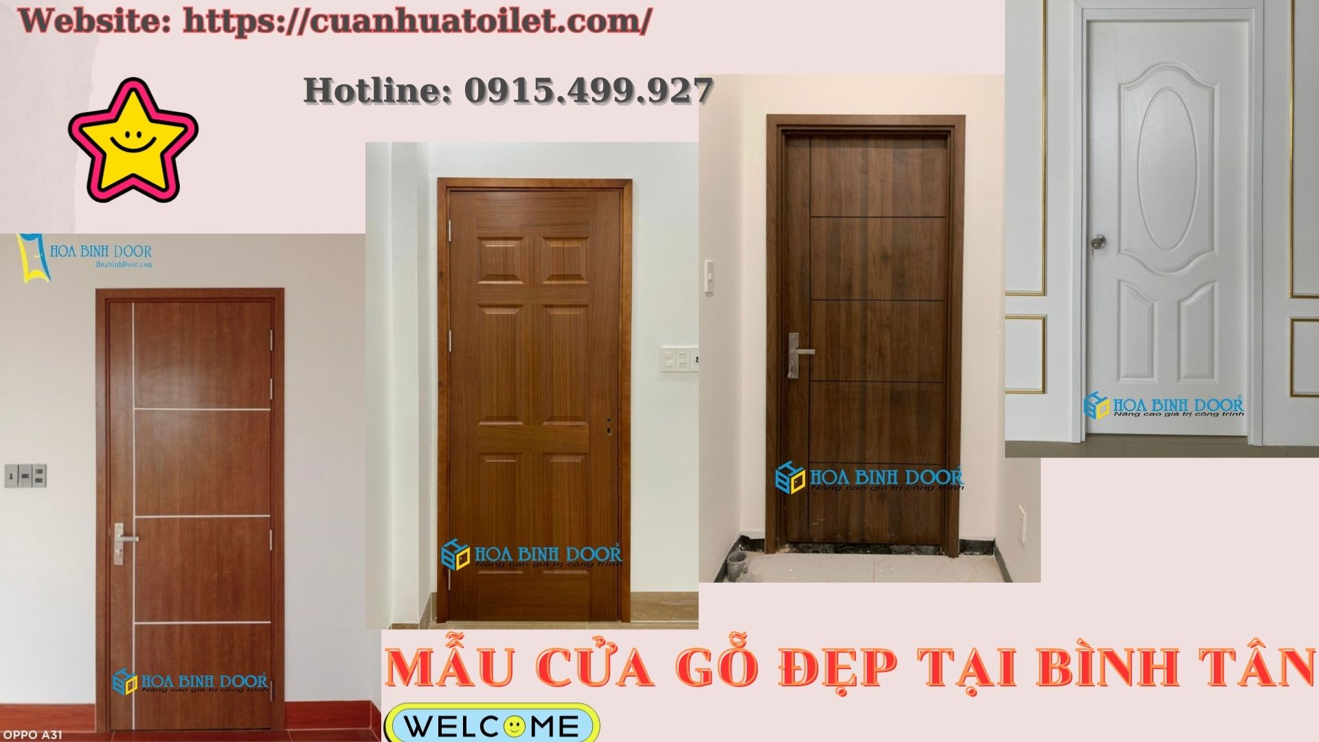 Mẫu cửa gỗ đjep tại bình Tan - Cửa gỗ phòng ngủ