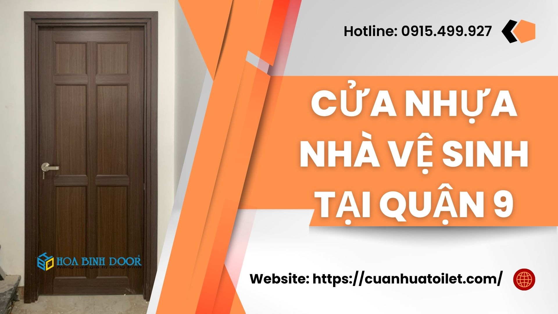 Cửa nhụa nhà vệ sinh tại Quận 9 - Cửa nhựa giả gỗ