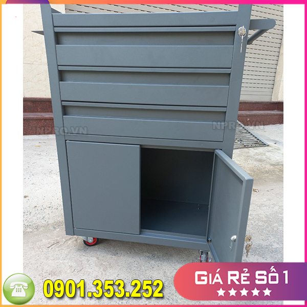 Tủ đồ nghề 3 ngăn kéo, hộc mở cánh khoá -