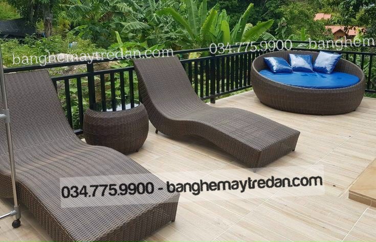 Giường nằm mây nhựa để bể bơi chất lượng cao