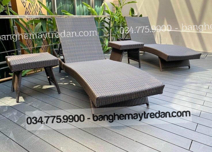Giường nằm mây nhựa để bể bơi chất lượng cao