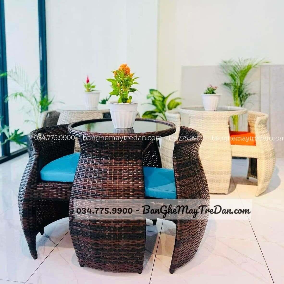 Bàn ghế cafe GN481 tiện lợi và thông minh