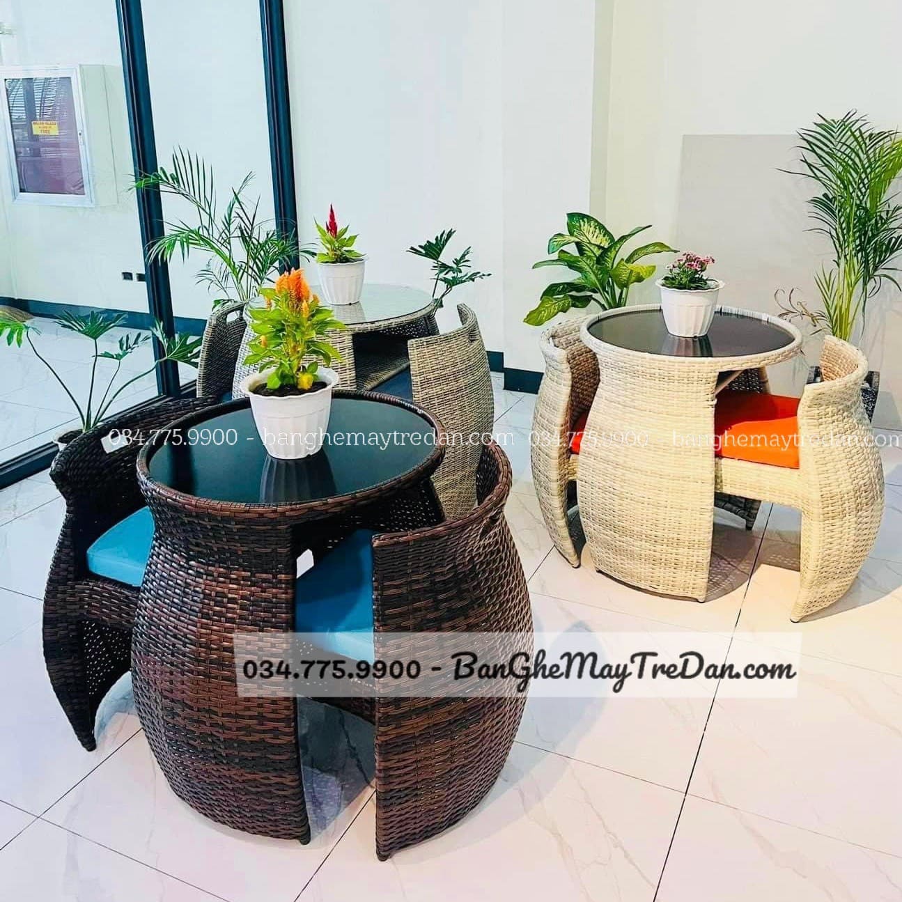 Bàn ghế cafe GN481 tiện lợi và thông minh