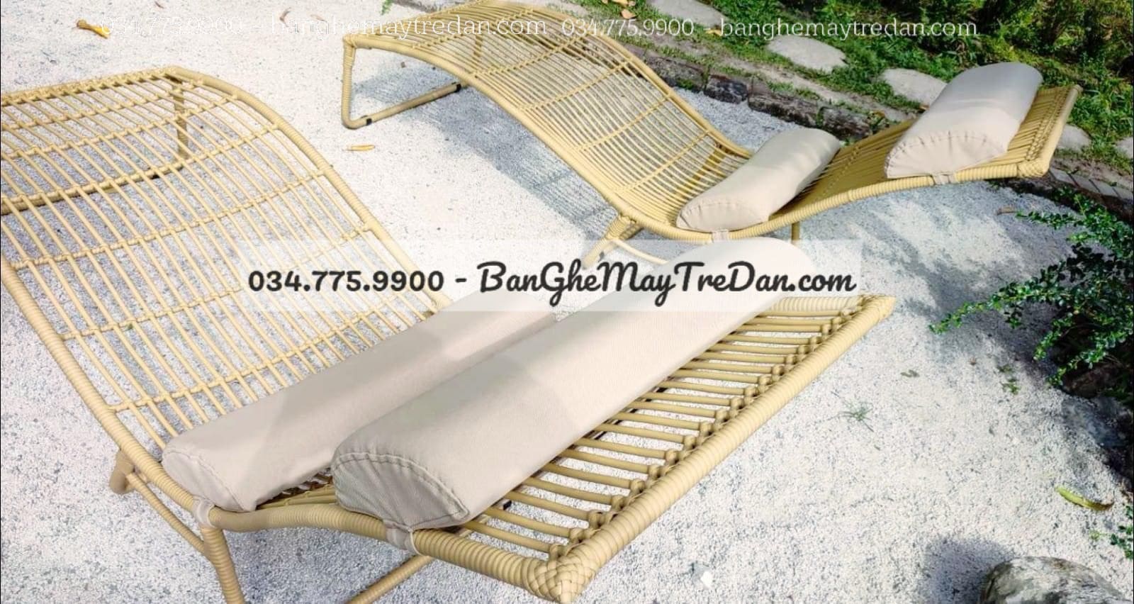 Mẫu giường hò bơi ngoài trời hiện đại HB52