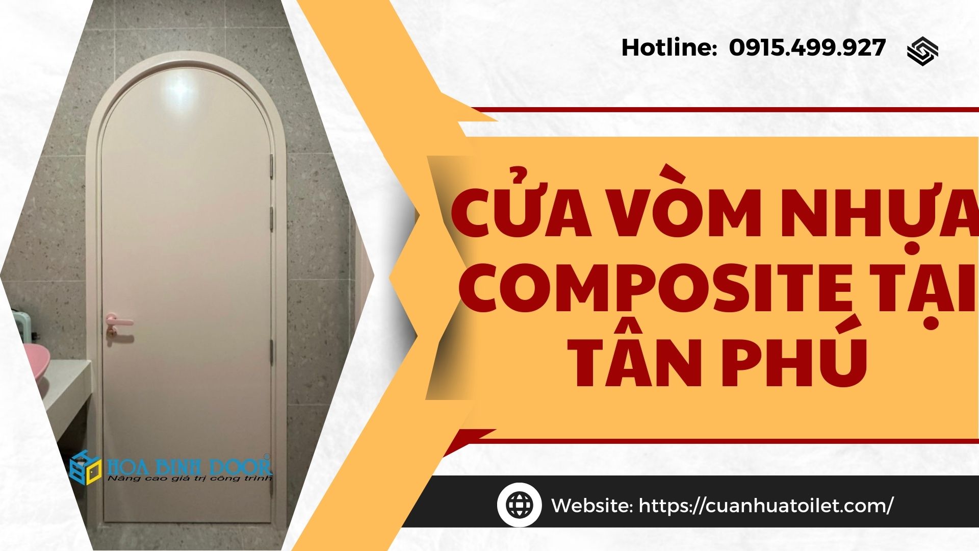 Cửa vòm nhựa Composite tại Tân Phú - Cửa nhựa giả gỗ