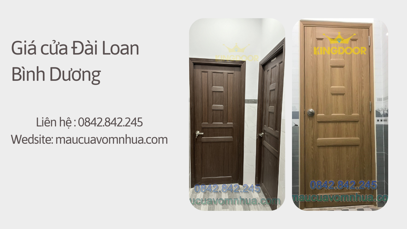 Giá cửa Đài Loan Bình Dương-Báo giá cửa nhựa Đài Loan mới