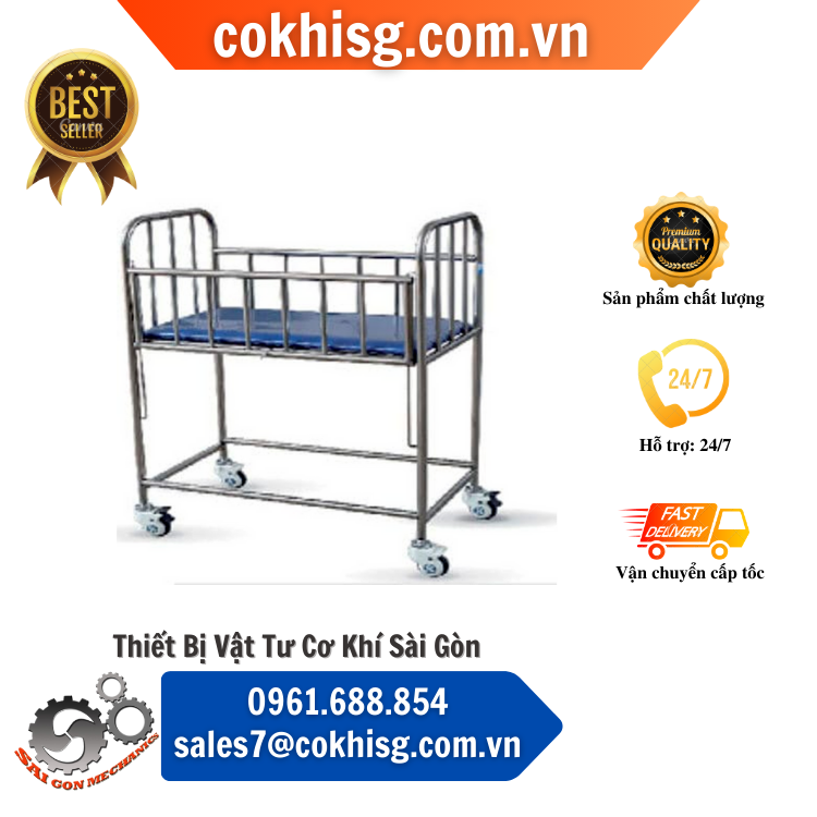 Giường sơ sinh inox 304 - CKSG in 11