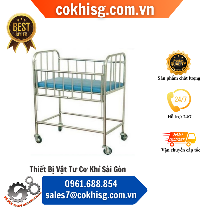 Giường sơ sinh inox 304 - CKSG in 11