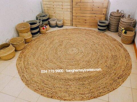 Thảm lục bình hình tròn - Thảm trang trí