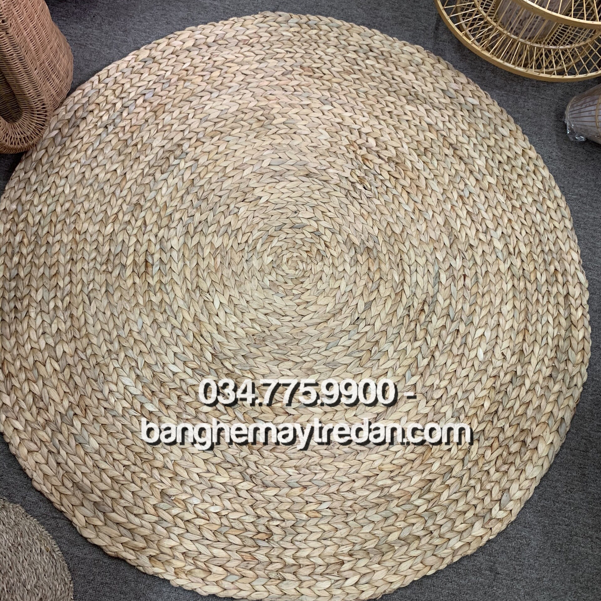 Thảm lục bình hình tròn - Thảm trang trí