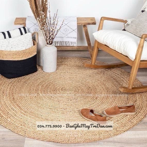 Thảm lục bình hình tròn - Thảm trang trí