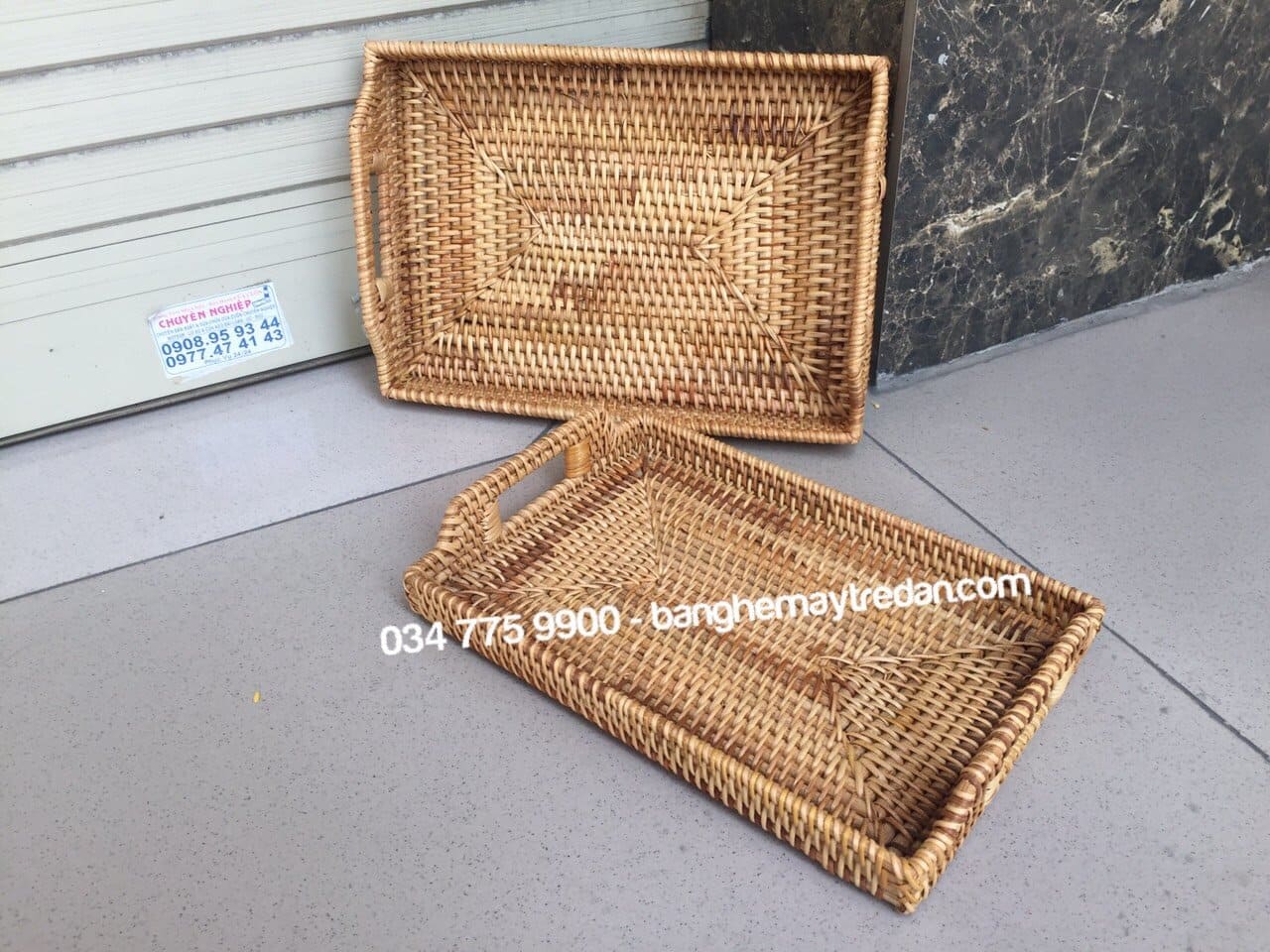 Khay mây xiên, khay để đồ khô - Mây Tre Đan