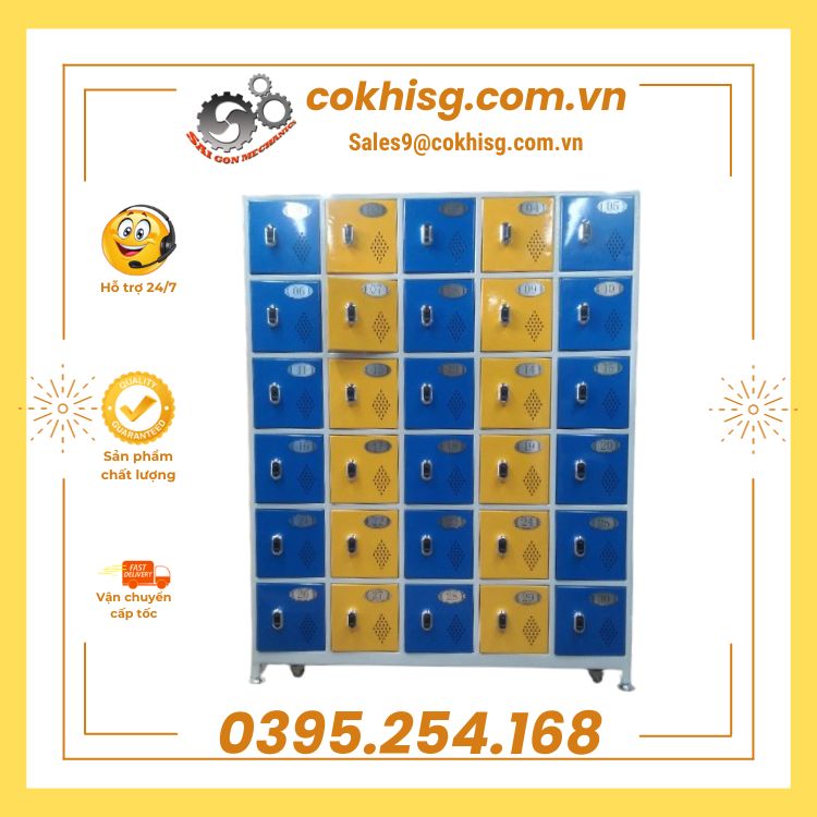 Tủ locker, tủ cá nhân bằng sắt sơn tĩnh điện bền đẹp và chắc chắn