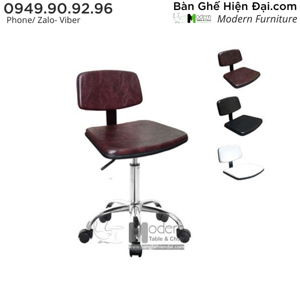 Ghế xoay tư vấn tiếp khách bọc nệm Simili chân tăng giảm HCM CB2257-2P