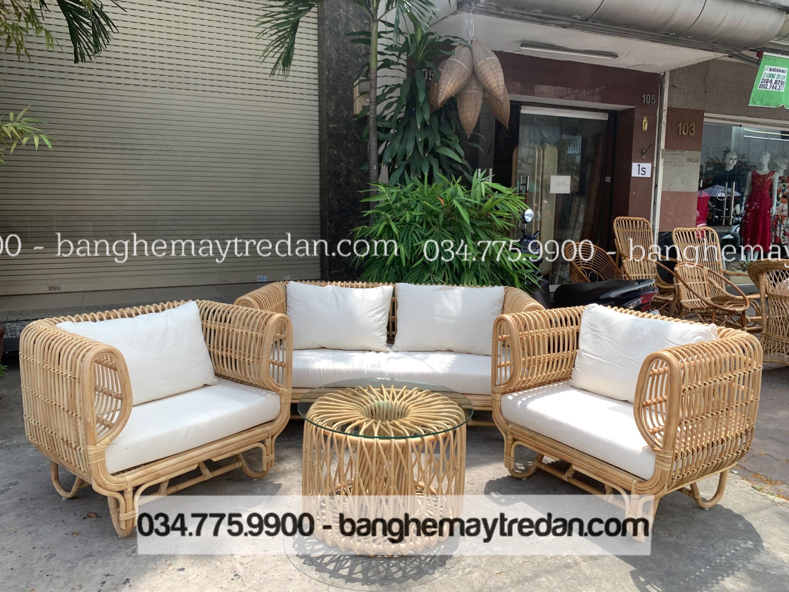 Sofa mây nữ hoàng - Bàn ghế mây tre đan