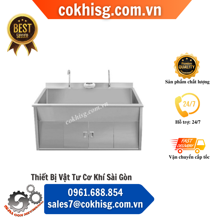 Bồn rửa tay tiệt trùng 2 vòi - CKSG