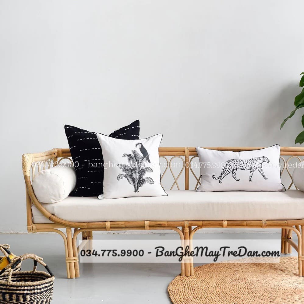 Sofa mây phòng khách hiện đại, trẻ trung giá tốt