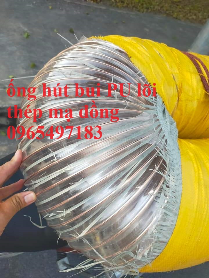 Ống hút bui PU lõi thép mạ đồng phi 40 - phi 450 . Hàng luôn sẵn kho