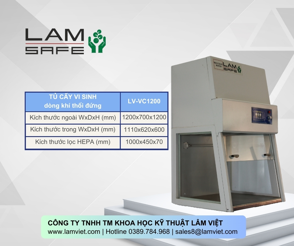 Tủ cấy vi sinh dòng khí thổi đứng