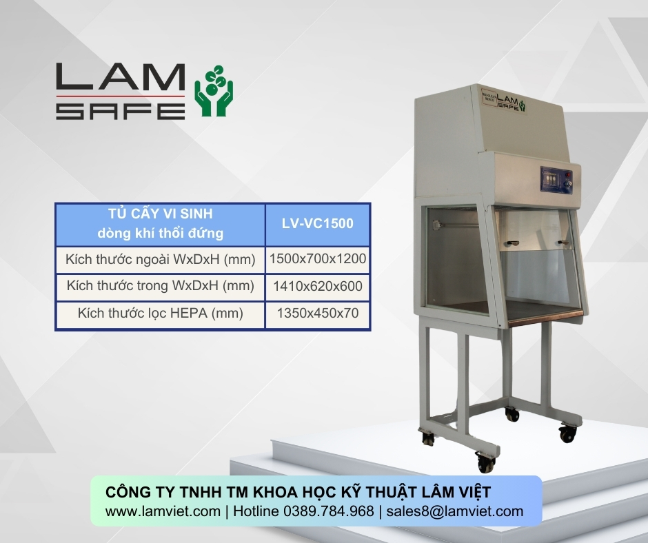 Tủ cấy vi sinh dòng khí thổi đứng
