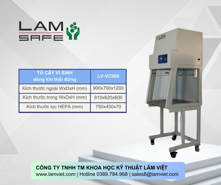 Tủ cấy vi sinh dòng khí thổi đứng