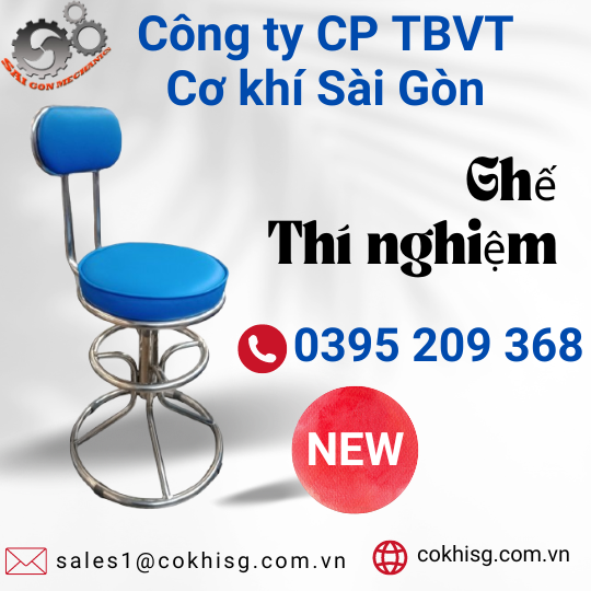 Ghế thí nghiệm inox có tựa lưng cksg-9101