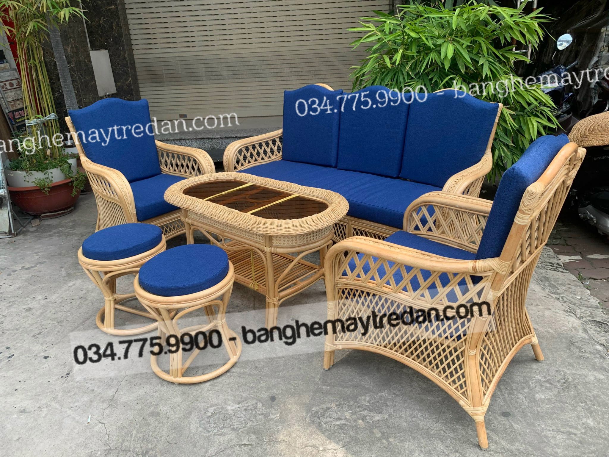 Sofa mây phòng khách nhỏ gọn, chát lượng cao