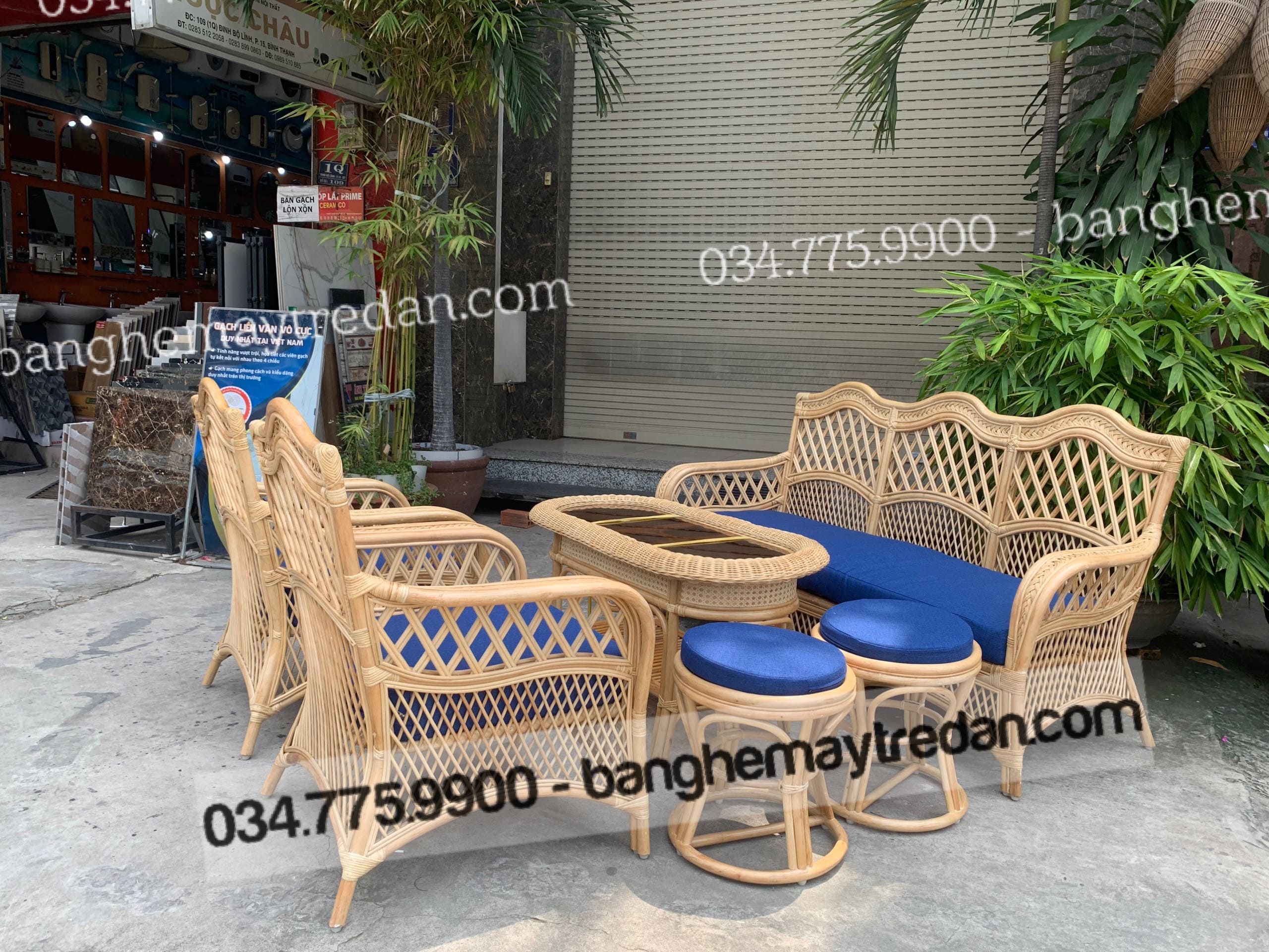 Sofa mây phòng khách nhỏ gọn, chát lượng cao