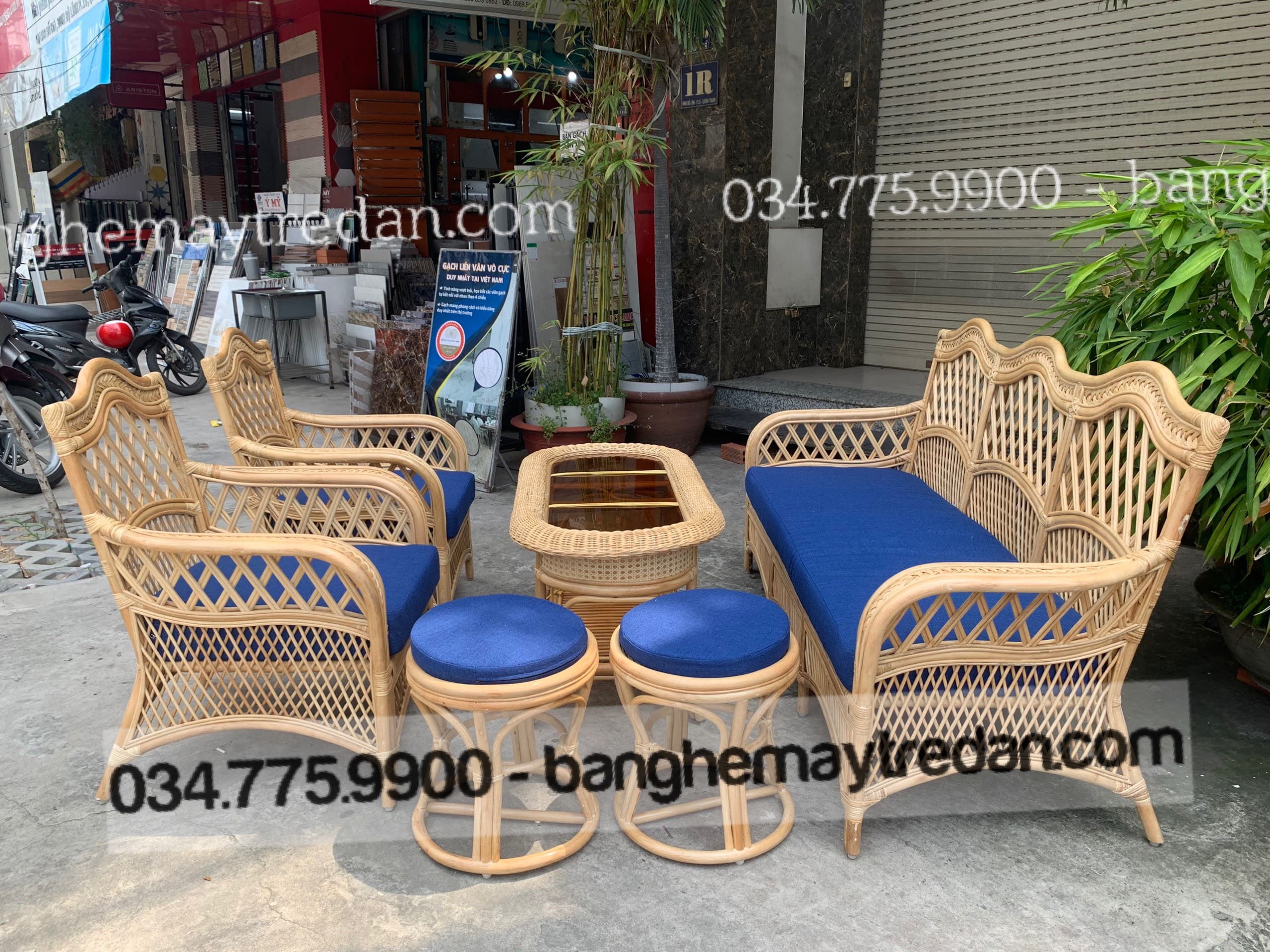 Sofa mây phòng khách nhỏ gọn, chát lượng cao