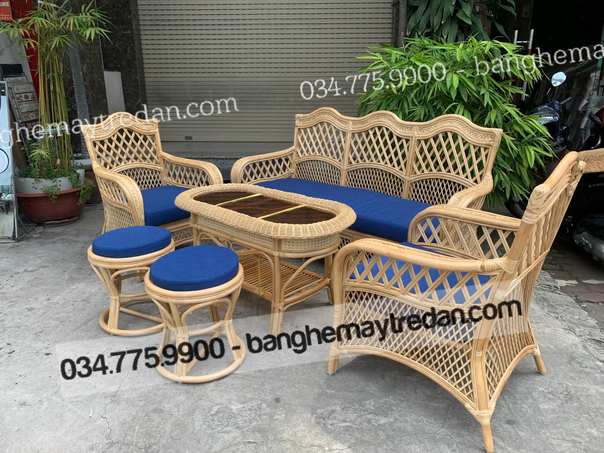 Sofa mây phòng khách nhỏ gọn, chát lượng cao