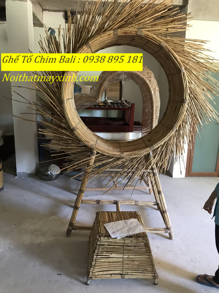 Ghế tổ chim bali checkin, swing bali, ghế tổ chim bali hình tròn