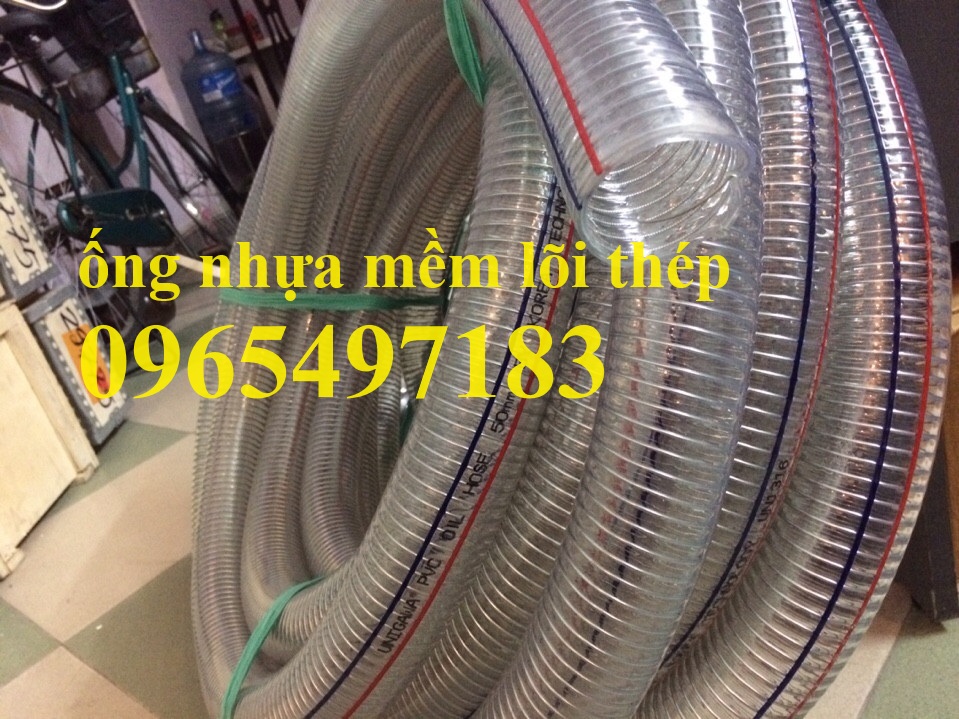 Bán ống nhựa mềm lõi thép phi 13,  16, 20, 25, 42, 50, 76.....150, 200