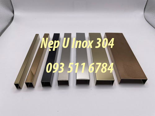 Nẹp cầu thang Nẹp góc V ốp tường Nẹp U inox vàng