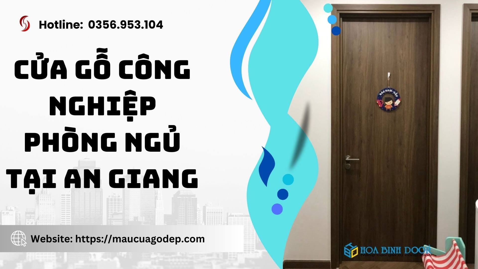 Cửa gỗ công nghiệp phòng ngủ tại An Giang