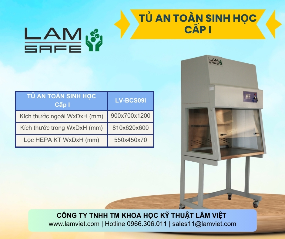 Tủ an toàn sinh học cấp 1 giá tốt