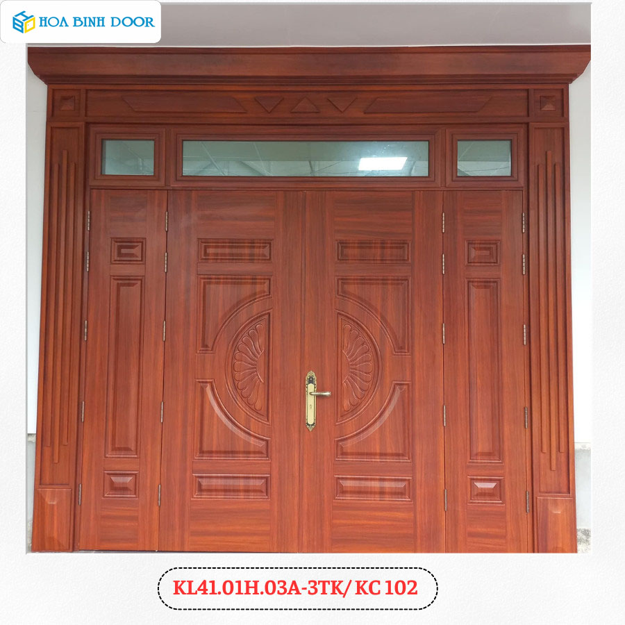 Cửa Thép Vân Gỗ Cao Cấp Tại Vĩnh Long  -KingDoor