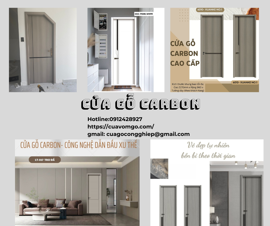 Báo giá cửa gỗ carbon mới nhất tháng 4 năm 2024