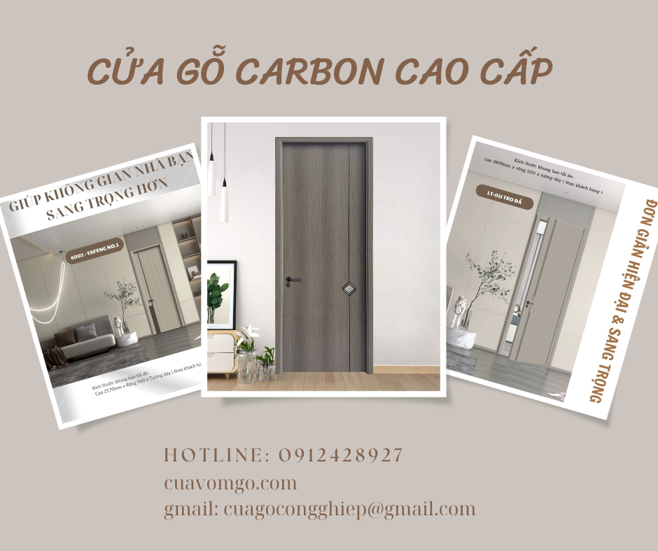 Giá cửa gỗ carbon tại Daklak cửa thế hệ mới chính hãng