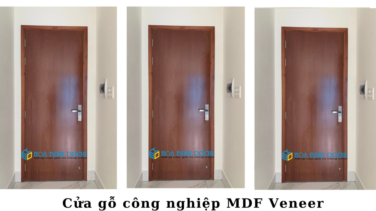 Cửa gỗ MDF Veneer tại Bình Thuận - Cửa phòng ngủ