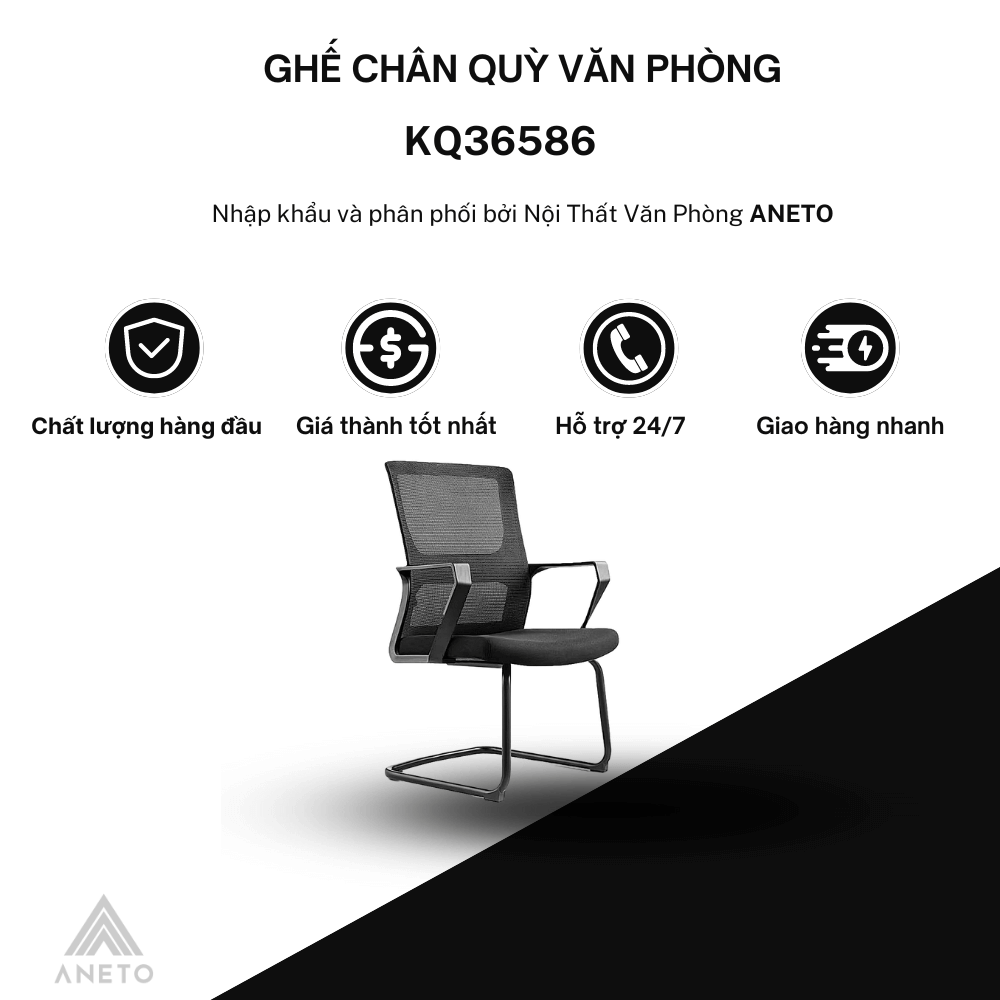 Ghế Chân Quỳ Cao Cấp ANETO KQ36586 - Nội Thất Văn Phòng ANETO