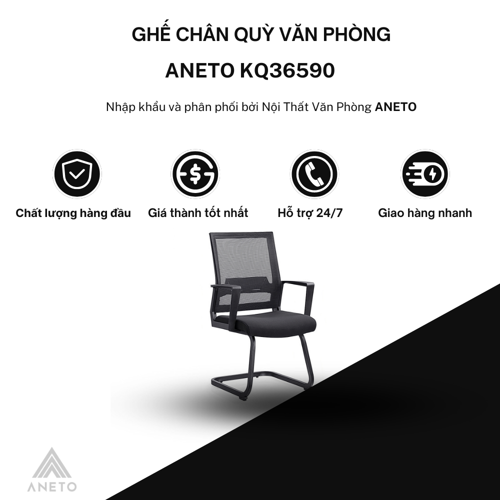 Ghế chân quỳ lưới KQ36590 - Nội Thất Văn Phòng ANETO