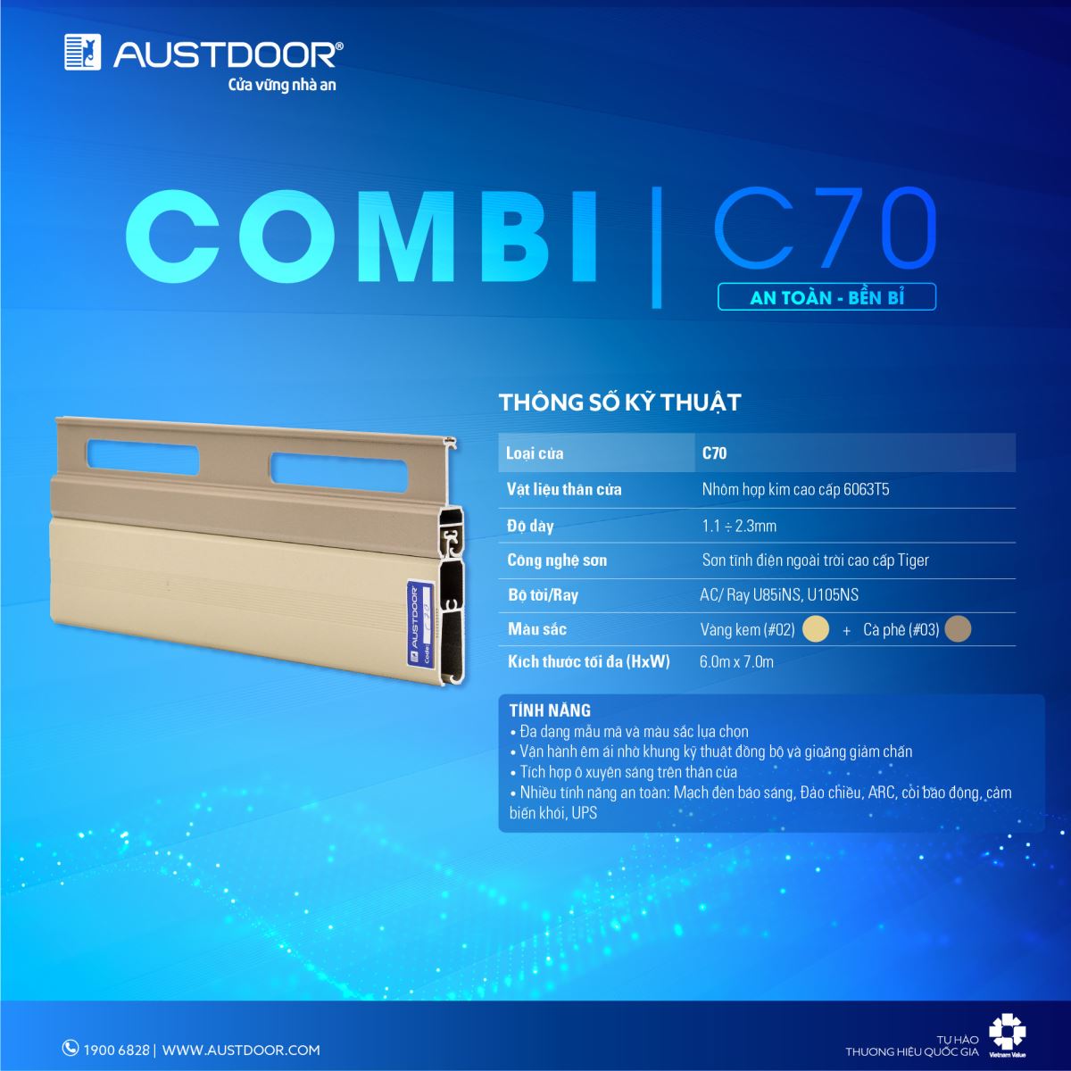 cửa cuốn khe thoáng austdoor gia rẻ nhất