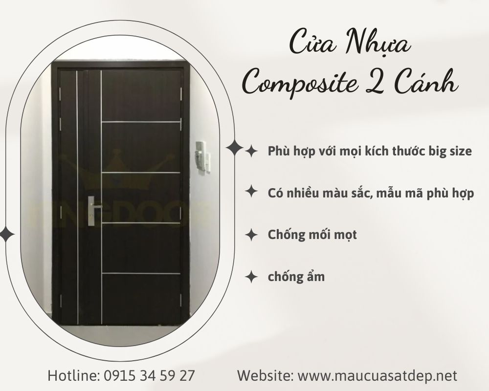 Cửa nhựa composite 2 cánh